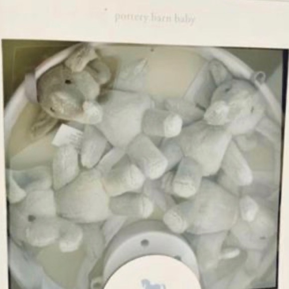 Pottery Barn Kids Plush Mobile Elephants with Wooden Crib Mobile Arm BNIB - Picture 2 of 6